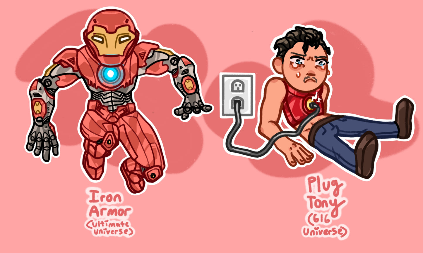 Comics Iron Man Die Cut Stickers